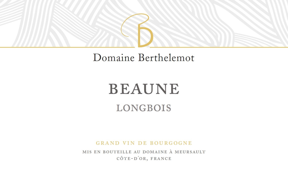 etiquette - Domaine Berthelemot - Beaune Longbois