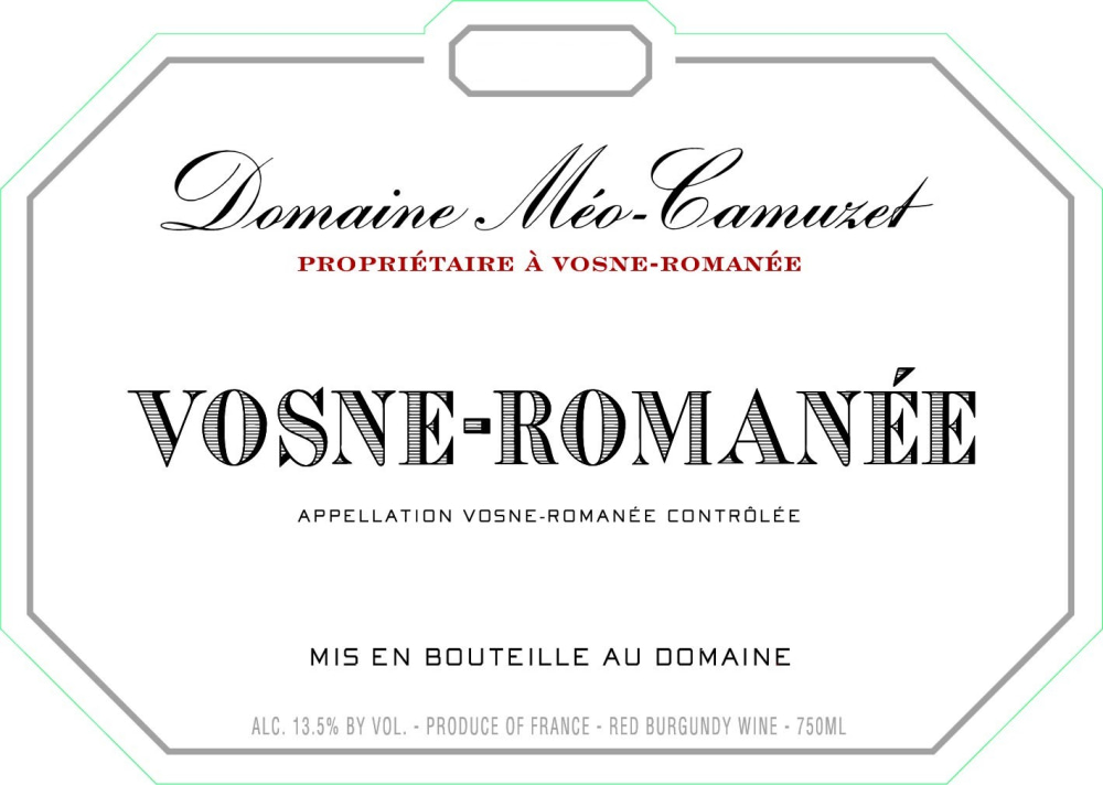 etiquette - Domaine Méo-Camuzet - Vosne Romanée