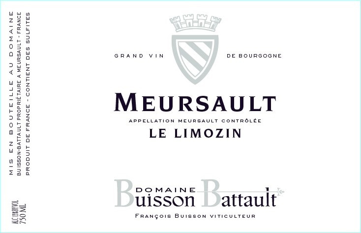 etiquette - Domaine Buisson Battault et Fils - Meursault Le Limozin