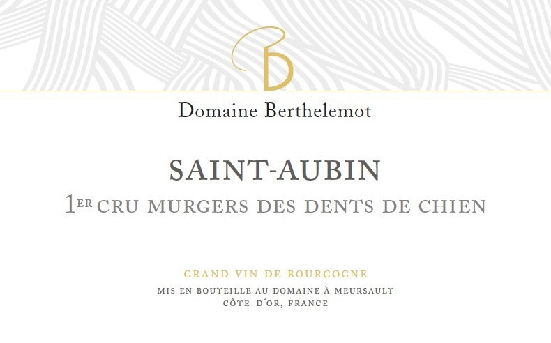 etiquette - Domaine Berthelemot - Saint Aubin 1er cru Les Murgers des Dents de Chien