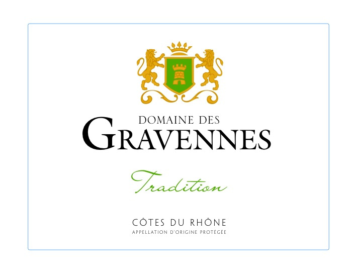 etiquette - Domaine des Gravennes - Côtes du Rhône Tradition