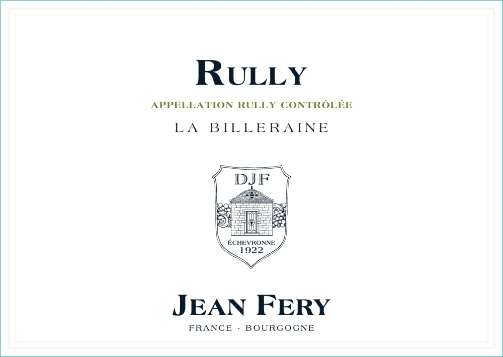 etiquette - Domaine FERY Jean - Rully La Billeraine