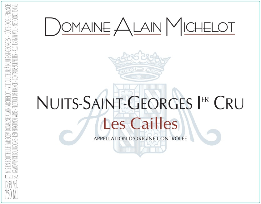 etiquette - Domaine Michelot Alain - Nuits saint Georges 1er Cru Les Cailles