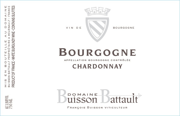 etiquette - Domaine Buisson Battault et Fils - Bourgogne Chardonnay