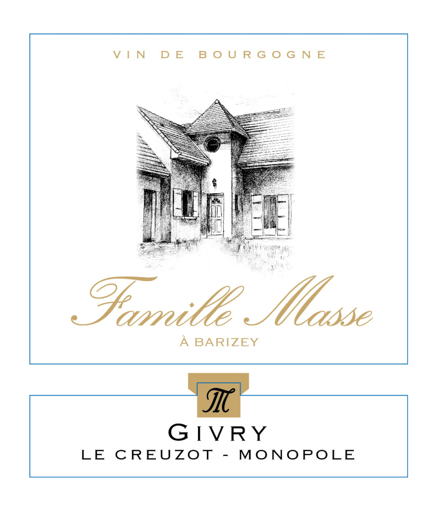 etiquette - Domaine Masse - Givry Le Creuzot Monopole