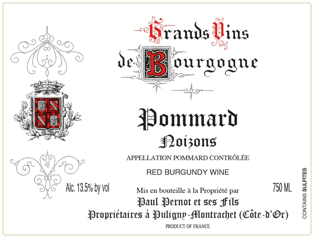 etiquette - Domaine Pernot Paul - Pommard Noizons