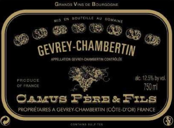 etiquette - Domaine Camus Père et Fils - Gevrey-Chambertin