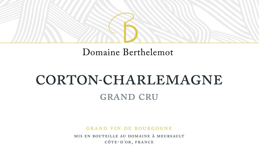 etiquette - Domaine Berthelemot - Corton Charlemagne Grand Cru