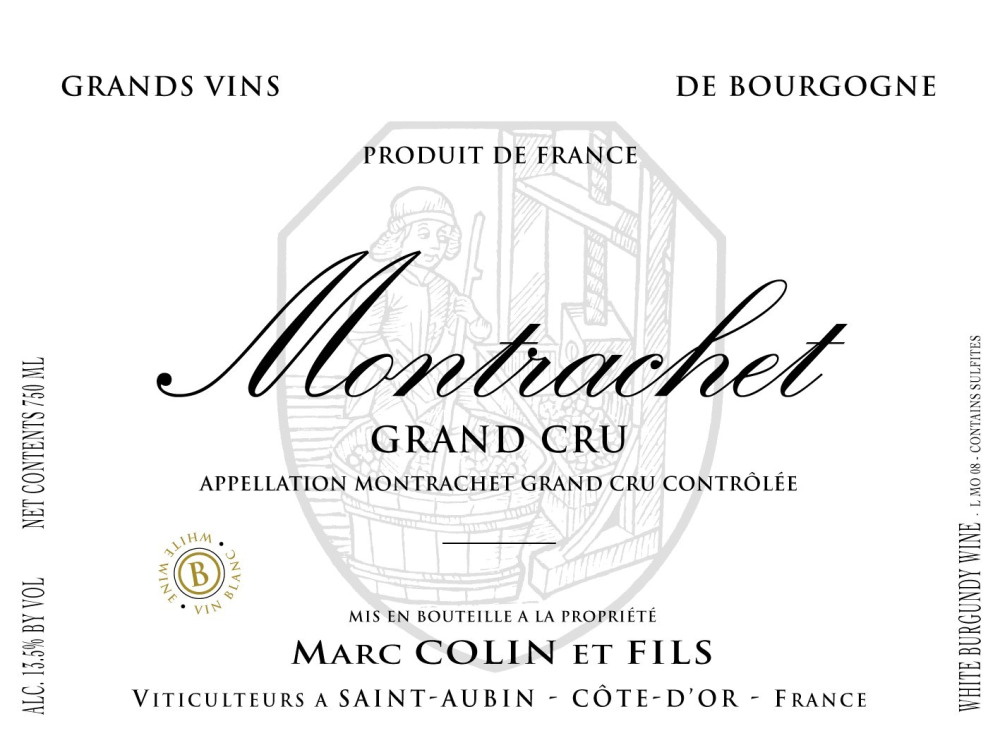 etiquette - Domaine Colin Marc et Fils - Montrachet Grand Cru