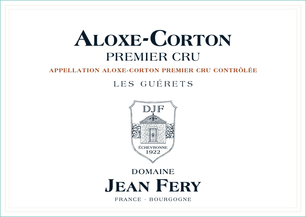 etiquette - Domaine FERY Jean - Aloxe Corton 1er cru Les Guérets