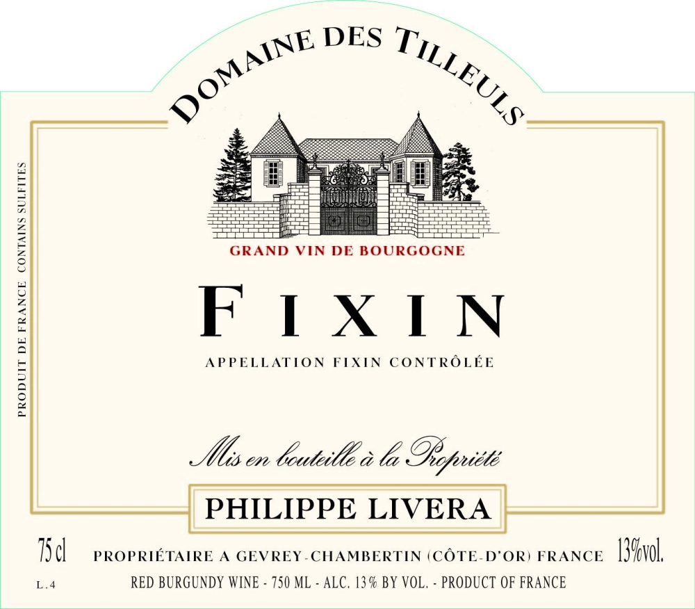 etiquette - Domaine Livera Philippe - Fixin