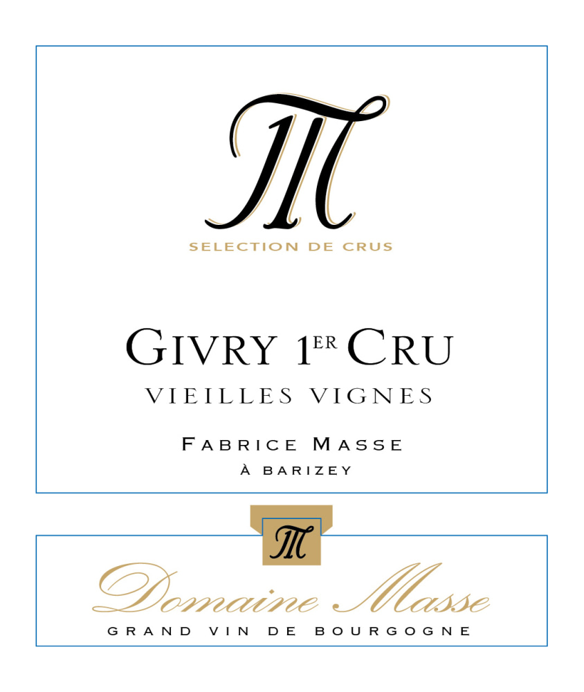 etiquette - Domaine Masse - Givry 1er cru Vieilles Vignes rouge