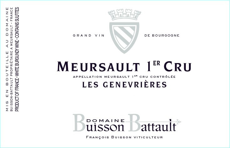 etiquette - Domaine Buisson Battault et Fils - Meursault 1er Cru Genevrières