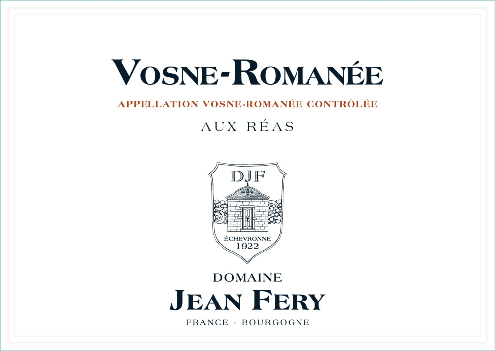 etiquette - Domaine FERY Jean - Vosne Romanée Aux Réas