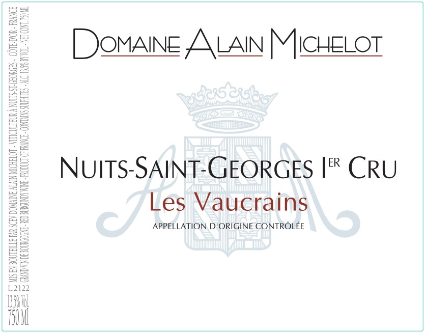 etiquette - Domaine Michelot Alain - Nuits Saint Georges 1er Cru Les Vaucrains