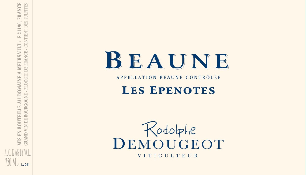 etiquette - Domaine Demougeot Rodolphe - Beaune "Les Epenotes"