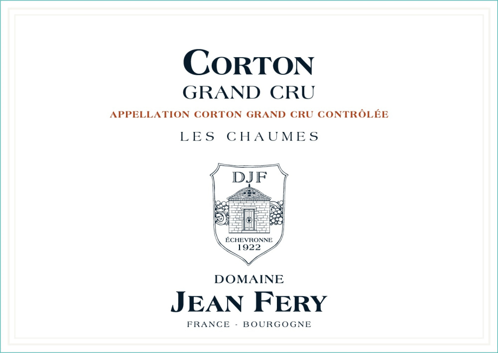 etiquette - Domaine FERY Jean - Corton Grand Cru Les Chaumes