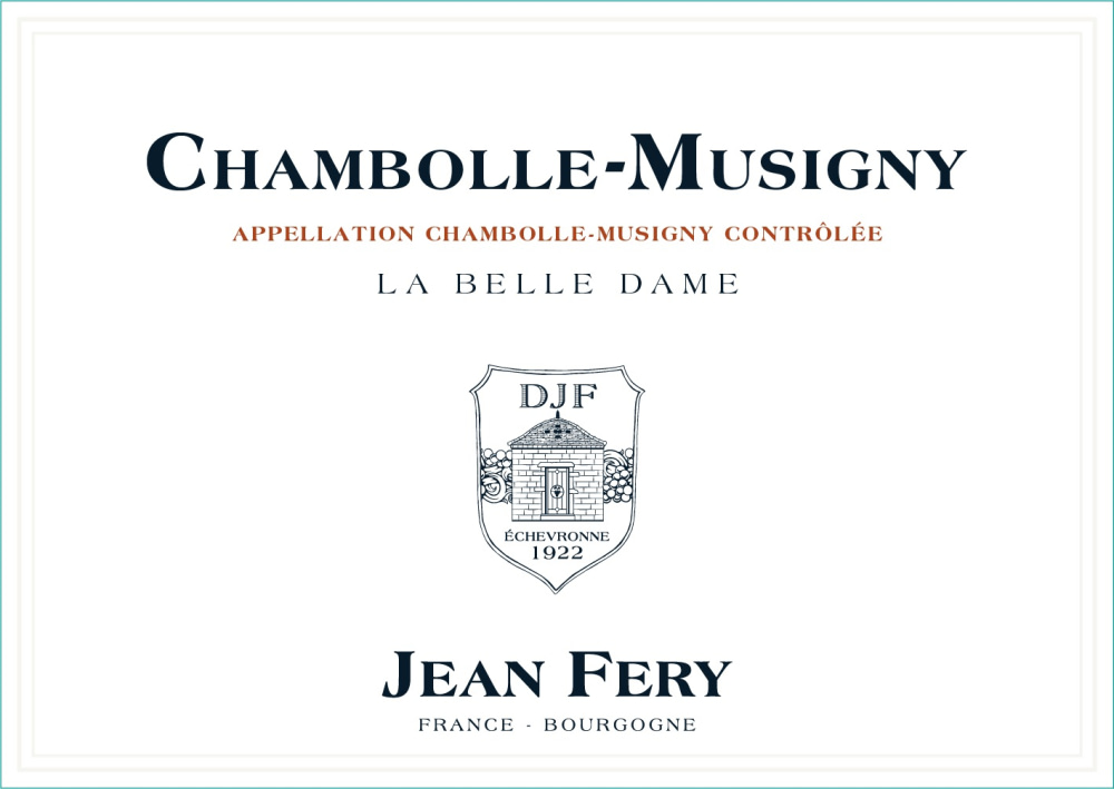 etiquette - Domaine FERY Jean - Chambolle Musigny La Belle Dame