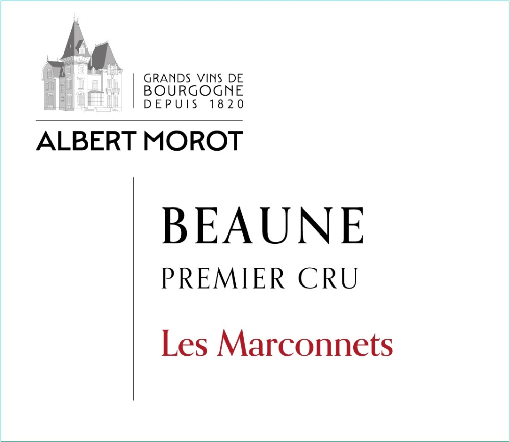 etiquette - Domaine Albert Morot - Beaune 1er cru Les Marconnets