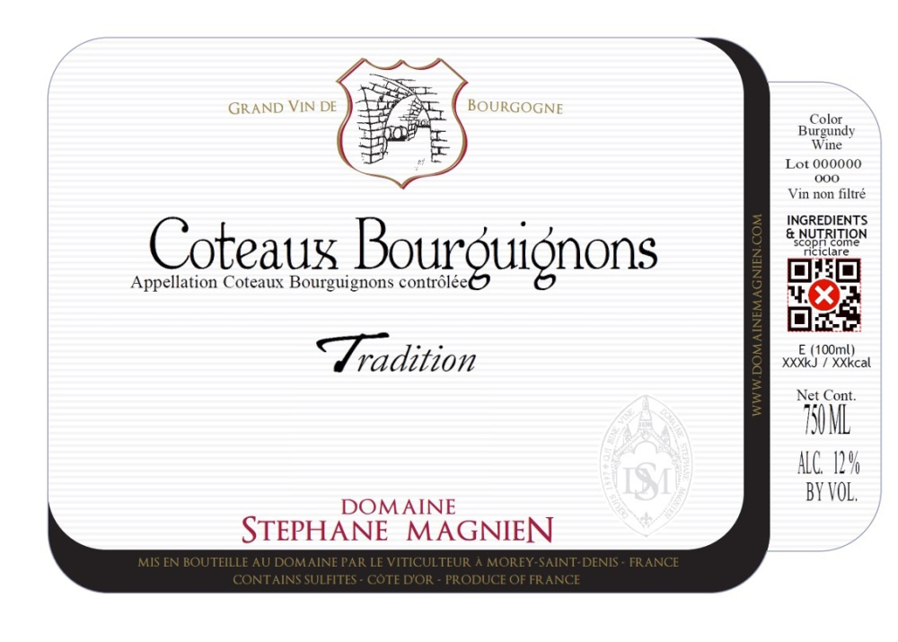 etiquette - Domaine Magnien Stéphane - Côteaux Bourguigons Tradition