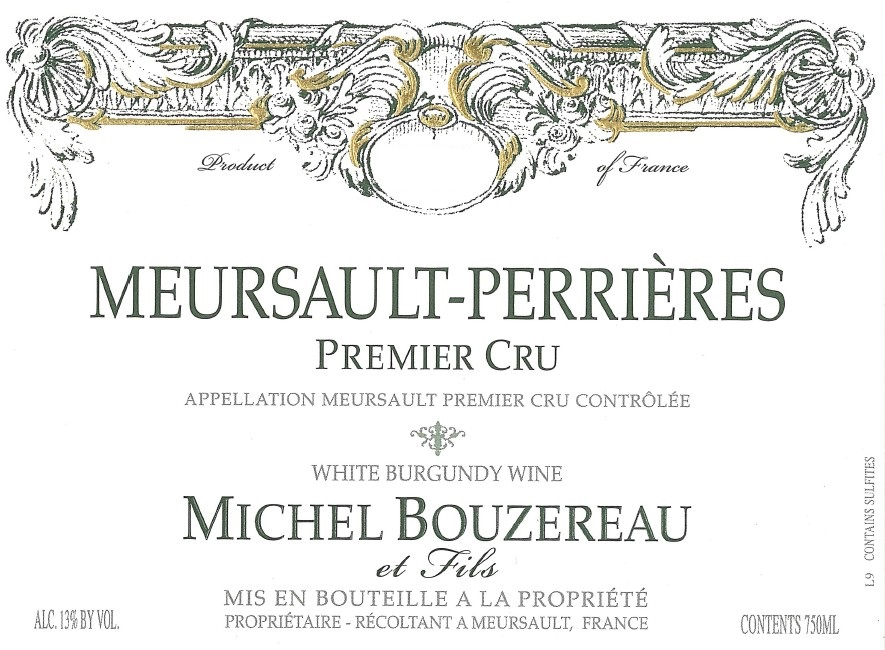 etiquette - Domaine Michel Bouzereau et Fils - Meursault Perrières 1er Cru