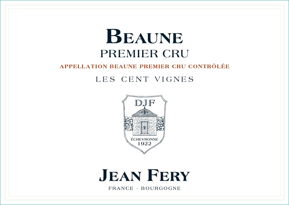 etiquette - Domaine FERY Jean - Beaune 1er cru Les Cent Vignes