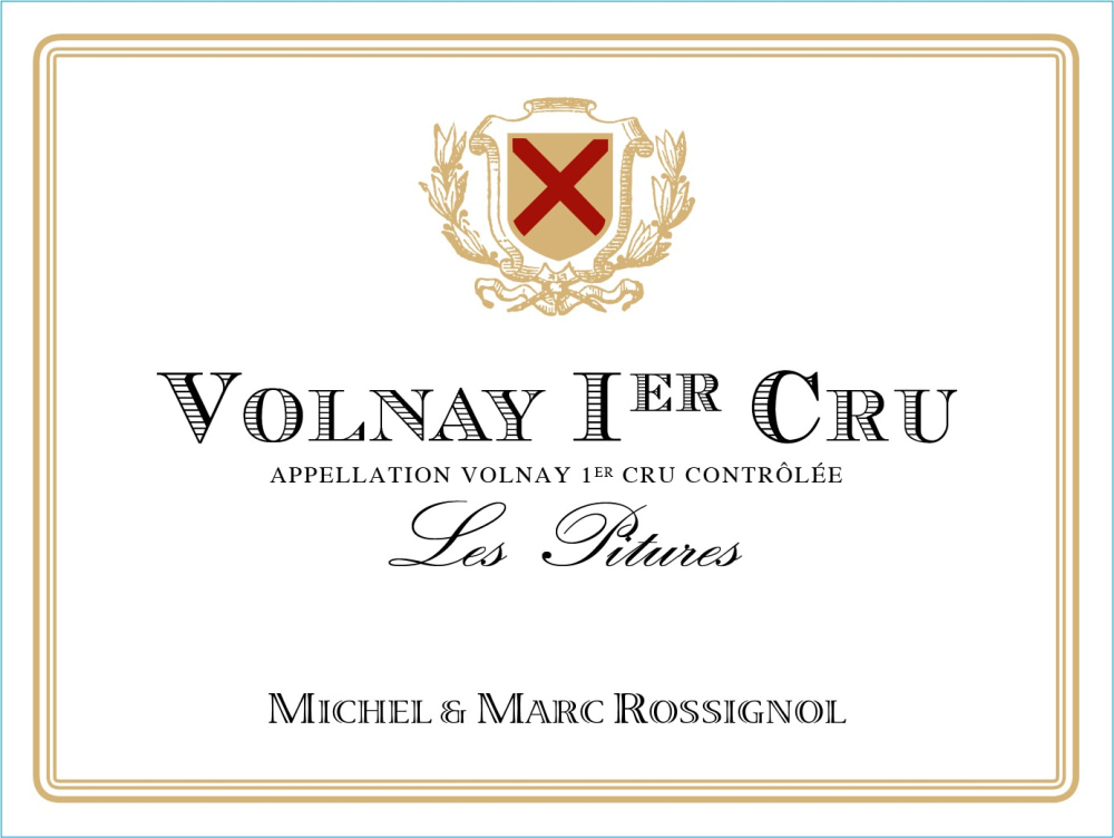 etiquette - Domaine Rossignol Michel et Marc - Volnay 1er Cru Les Pitures