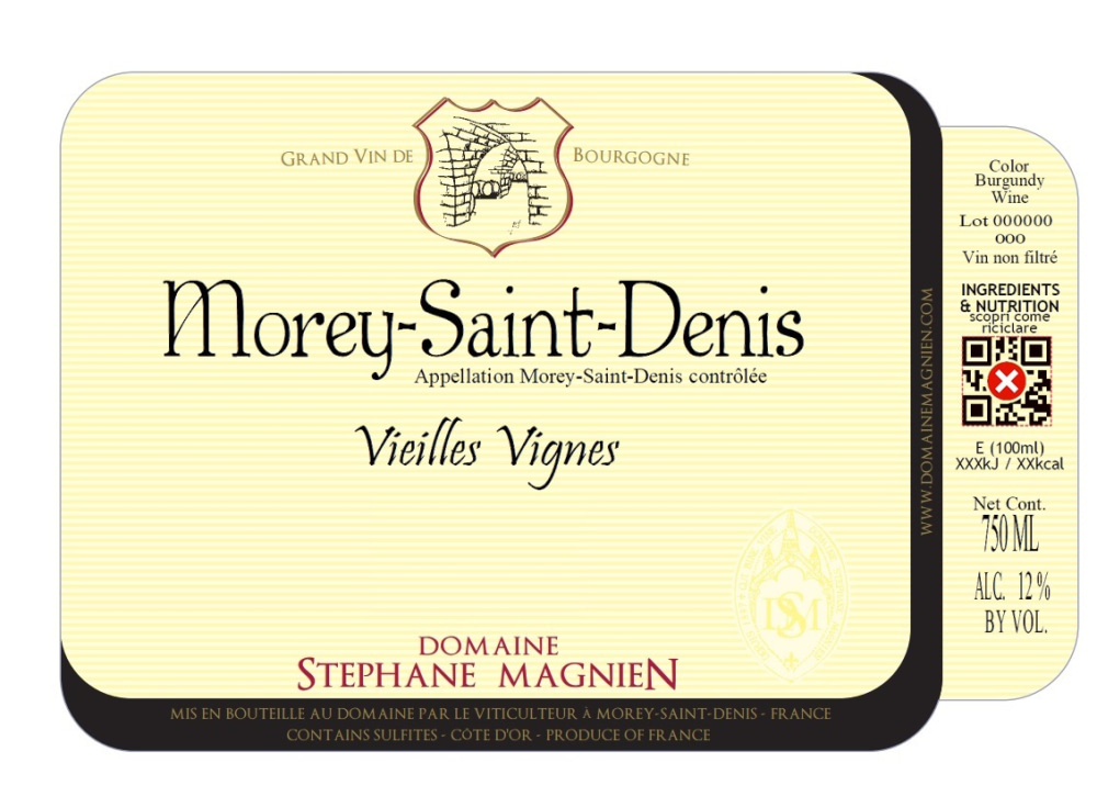 etiquette - Domaine Magnien Stéphane - Morey Saint Denis Vieilles Vignes