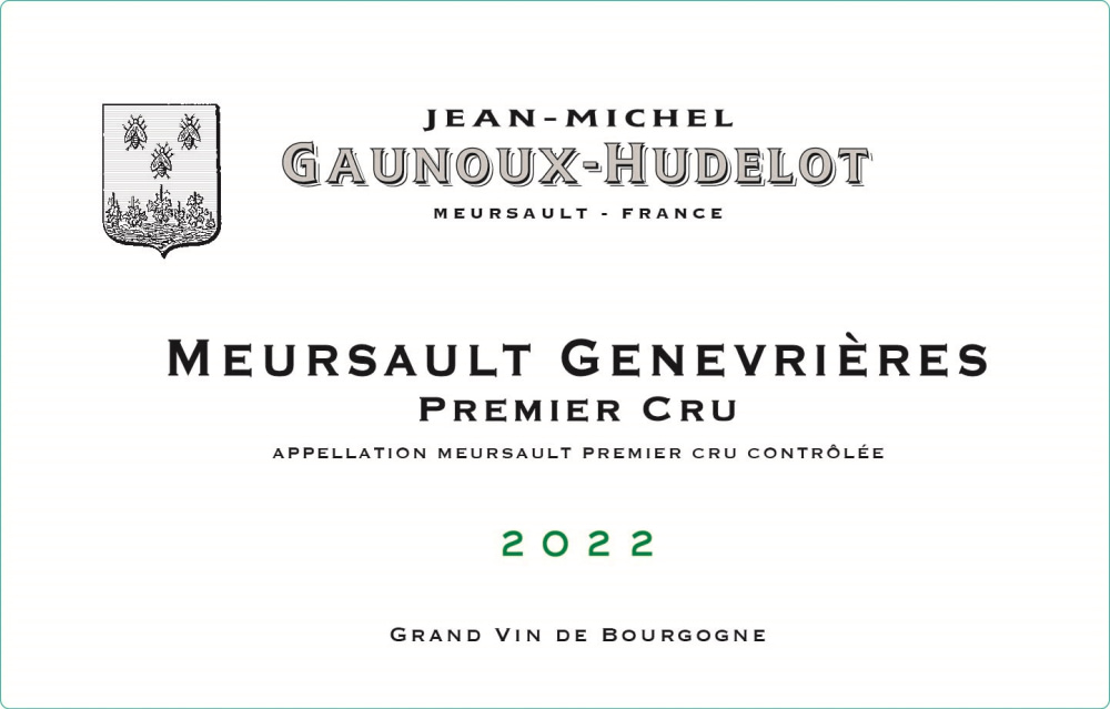 etiquette - Domaine Gaunoux Jean-Michel - Meursault Genevrières 1er Cru