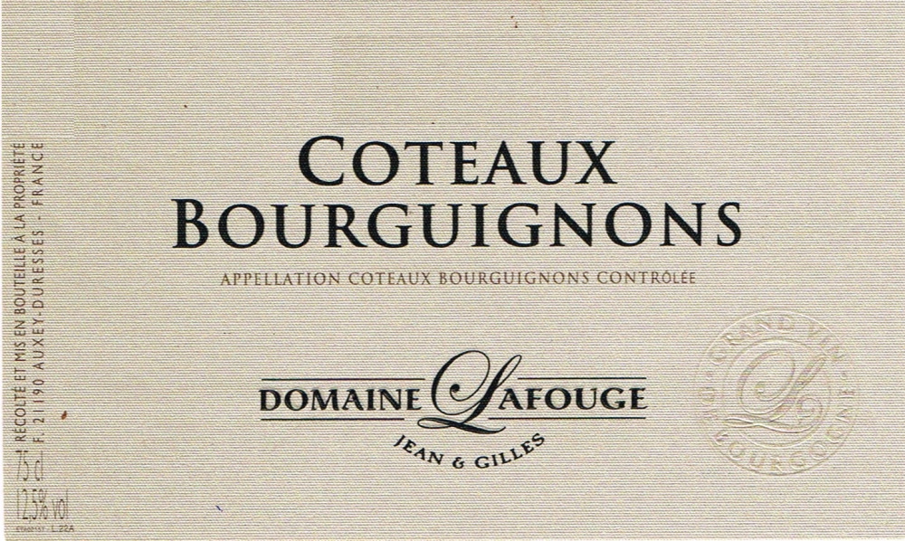 etiquette - Domaine Lafouge Jean et Gilles - Coteaux Bourguignons