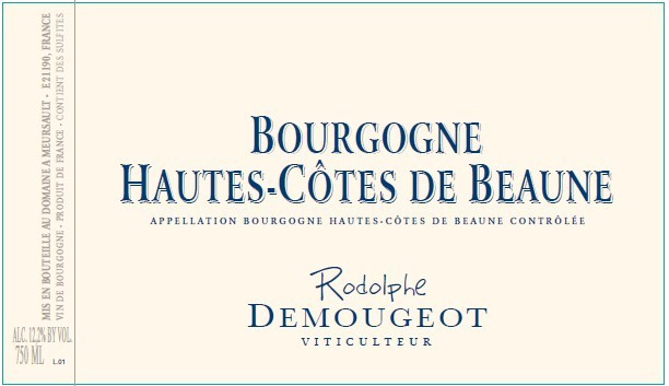 etiquette - Domaine Demougeot Rodolphe - Bourgogne Hautes Côtes de Beaune