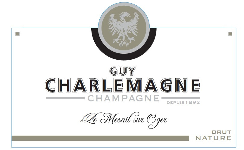 etiquette - Champagne Guy Charlemagne - Champagne Brut Nature