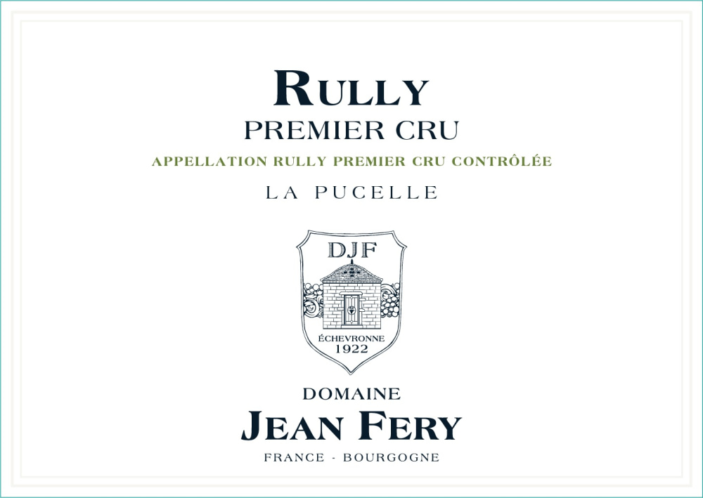 etiquette - Domaine FERY Jean - Rully 1er cru La Pucelle