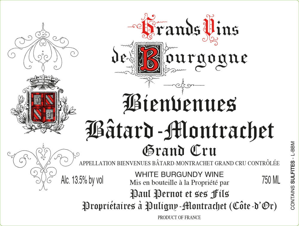 etiquette - Domaine Pernot Paul - Bienvenues Batard Montrachet Grand Cru