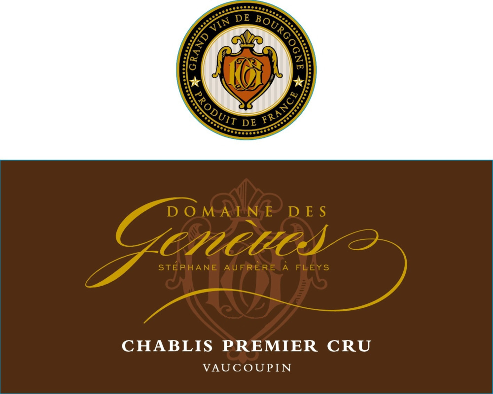 etiquette - Domaine des Genèves - Chablis 1er Cru "Vaucoupin"