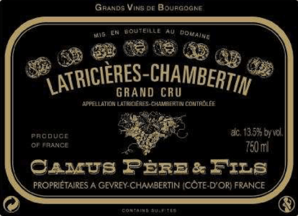 etiquette - Domaine Camus Père et Fils - Latricières Chambertin Grand Cru