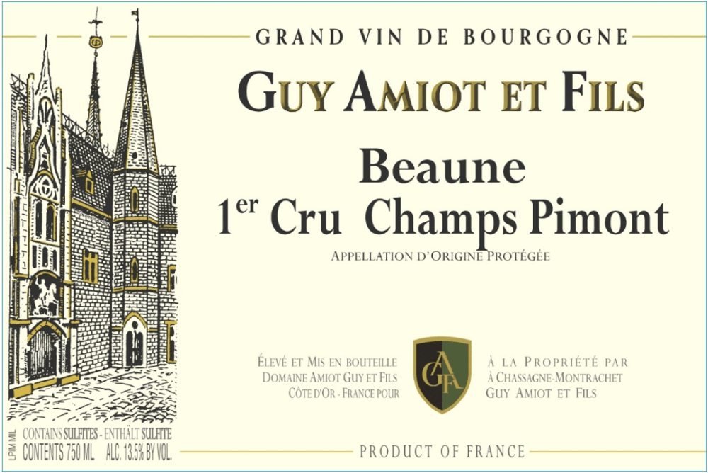 etiquette - Domaine Amiot Guy et Fils - Beaune 1er cru Champs Pimont