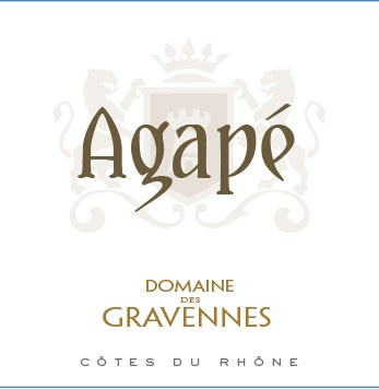 etiquette - Domaine des Gravennes - Côtes du Rhône Agapé