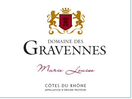 etiquette - Domaine des Gravennes - Côtes du Rhône "Cuvée Marie Louise"