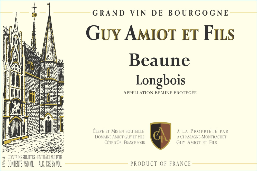 etiquette - Domaine Amiot Guy et Fils - Beaune Longbois