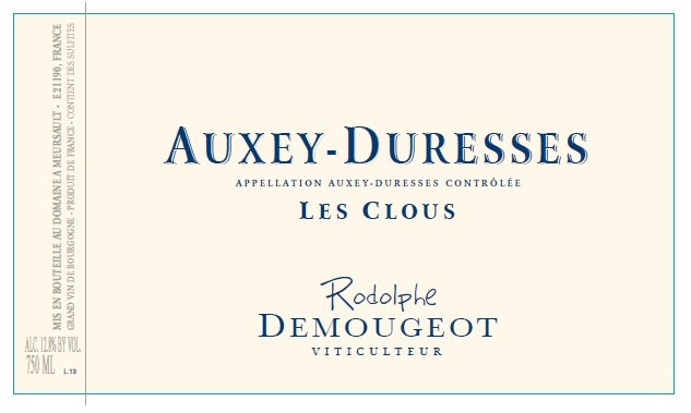 etiquette - Domaine Demougeot Rodolphe - Auxey Duresses "Les Clous"