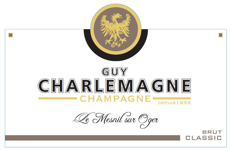 etiquette - Champagne Guy Charlemagne - Champagne Brut Classic