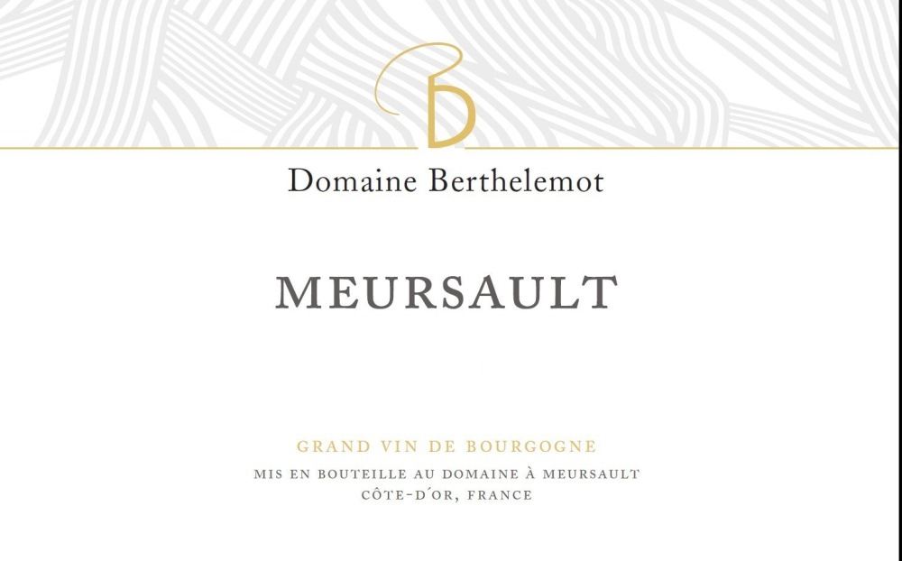 etiquette - Domaine Berthelemot - Meursault