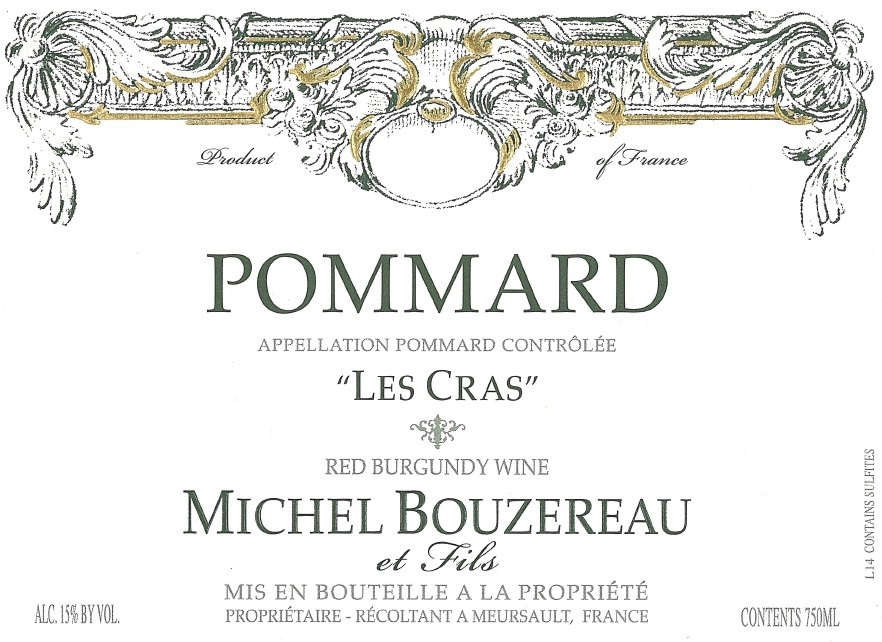 etiquette - Domaine Michel Bouzereau et Fils - Pommard Les Cras