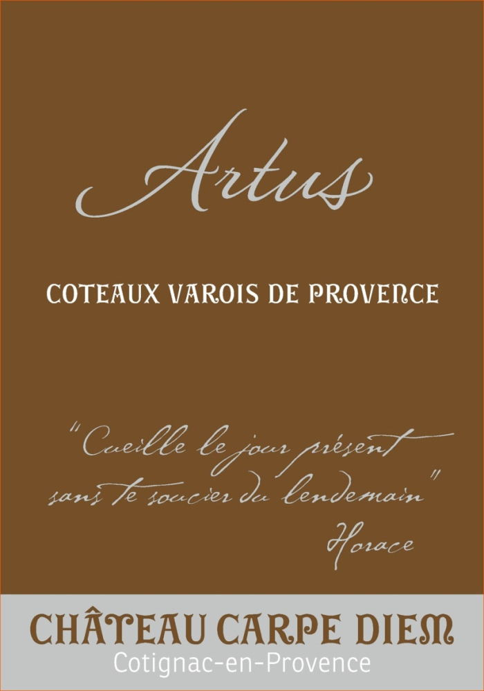 etiquette - Château Carpe Diem - Artus Coteaux Varois de Provence