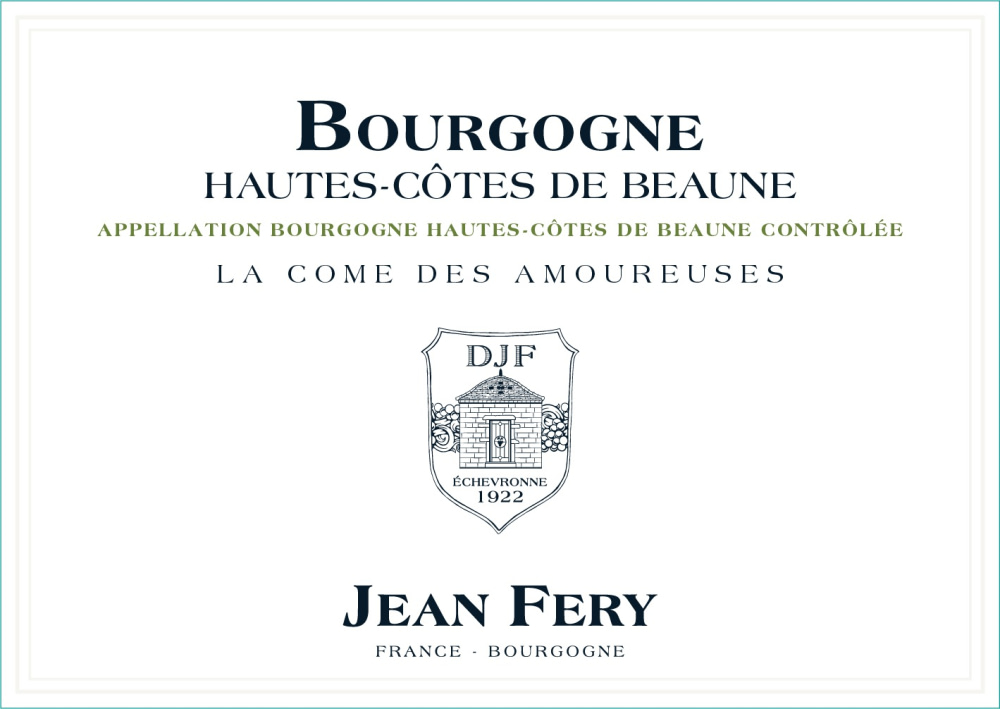 etiquette - Domaine FERY Jean - Bourgogne Hautes-Côtes de Beaune La Come des Amoureuse