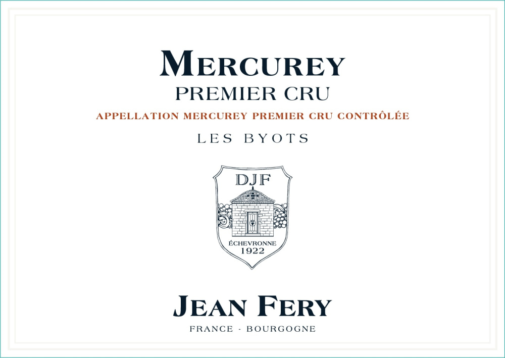 etiquette - Domaine FERY Jean - Mercurey 1er cru Les Byots