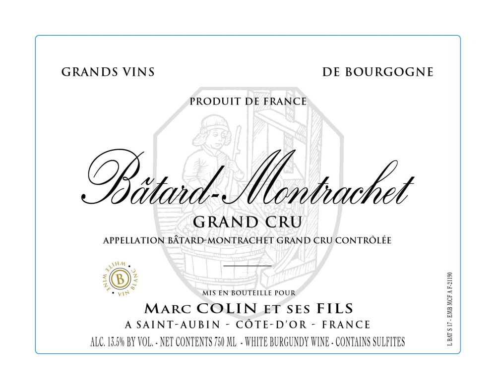 etiquette - Domaine Colin Marc et Fils - Batard Montrachet Grand Cru