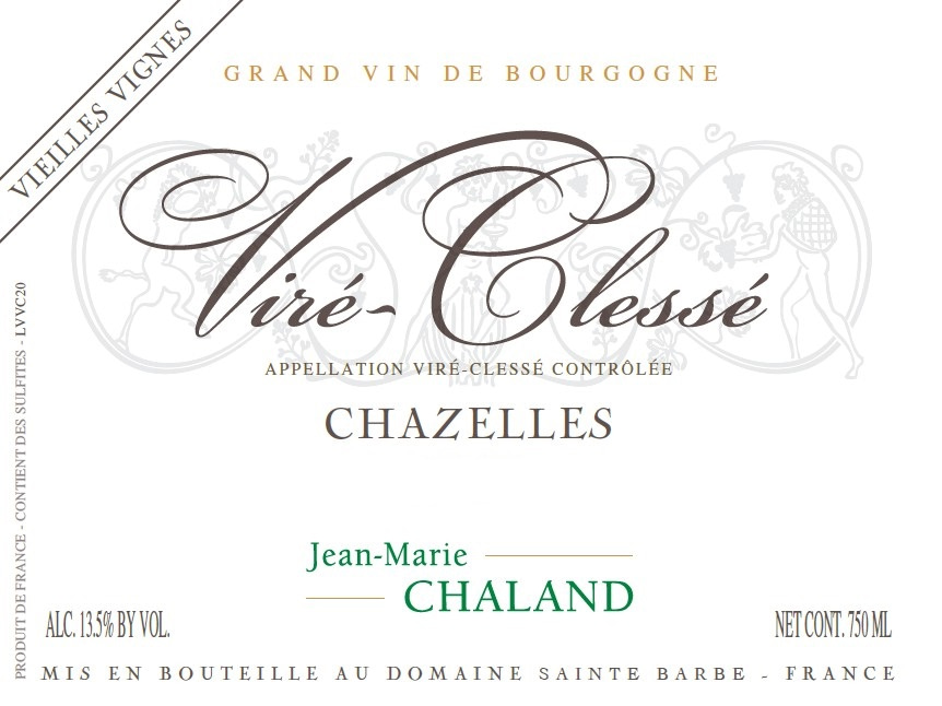 etiquette - Domaine des Chazelles - Viré-Clessé "Chazelles"