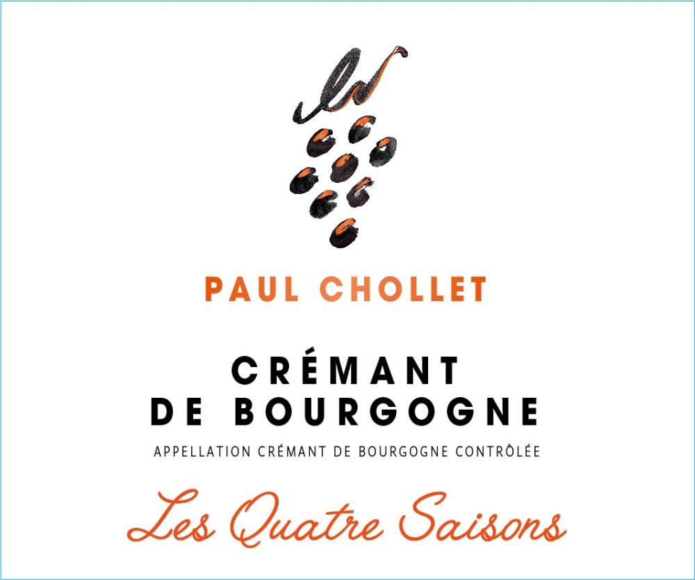 etiquette - Crémant Paul Chollet - Crémant Brut Les Quatre Saisons